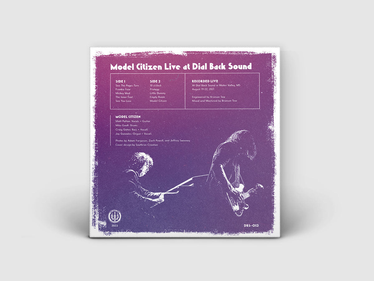 Model Citizen 'Live at Dial Back Sound' LP on 140g Black Vinyl